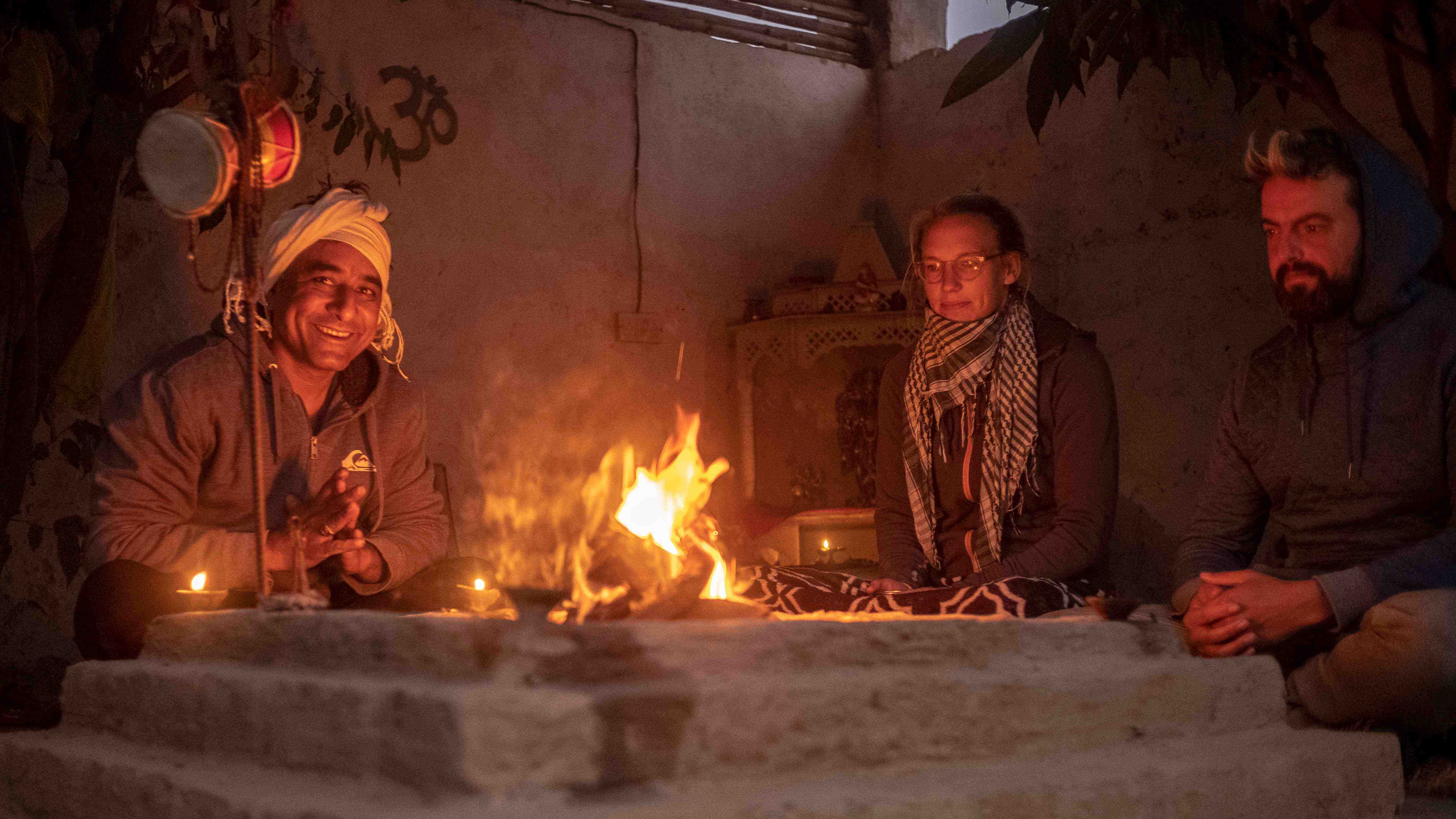 Spiritual Fire Place In Pushkar Yoga Ashram