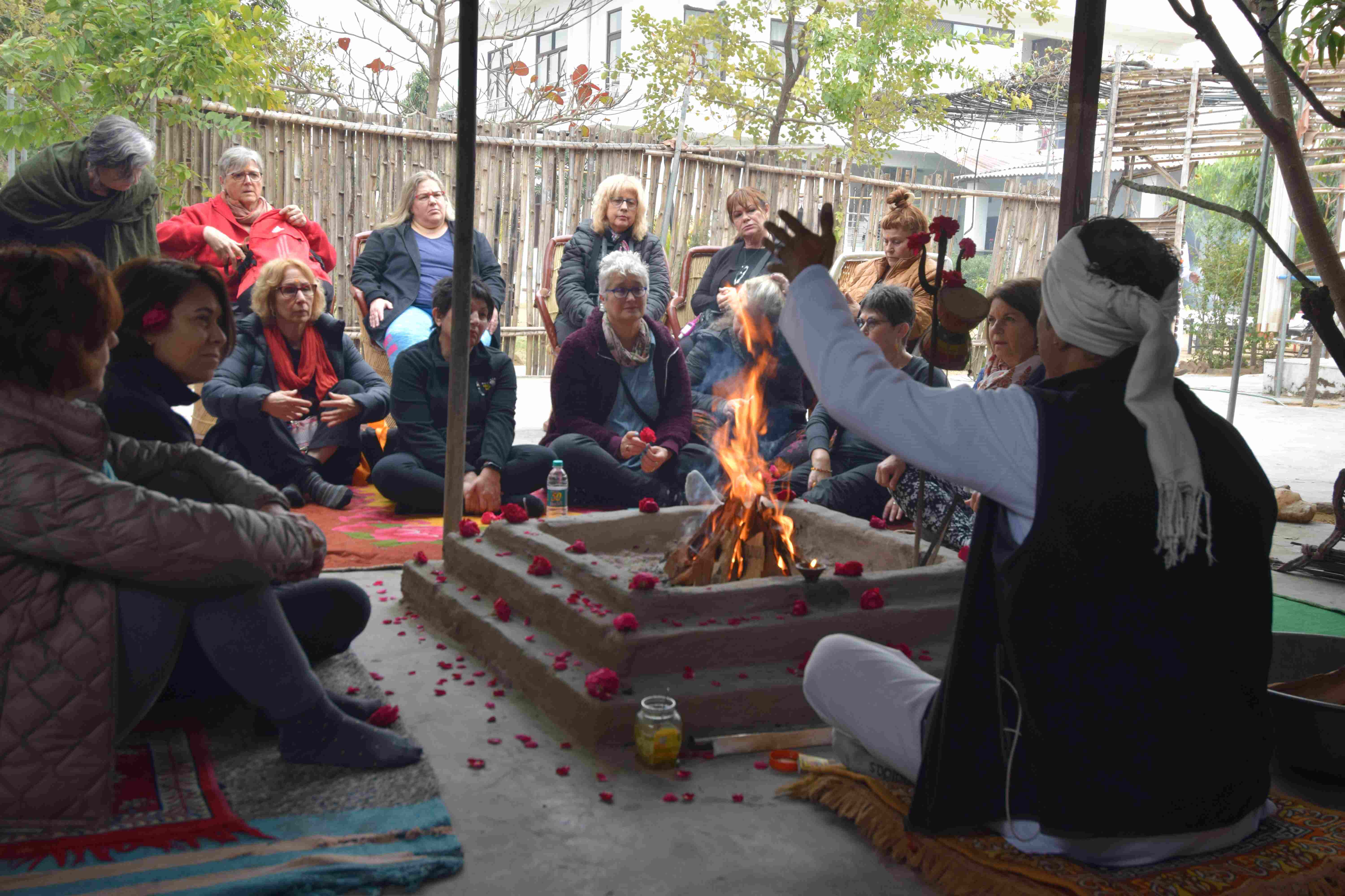 Group Discussion In Pushkar Yoga Ashram