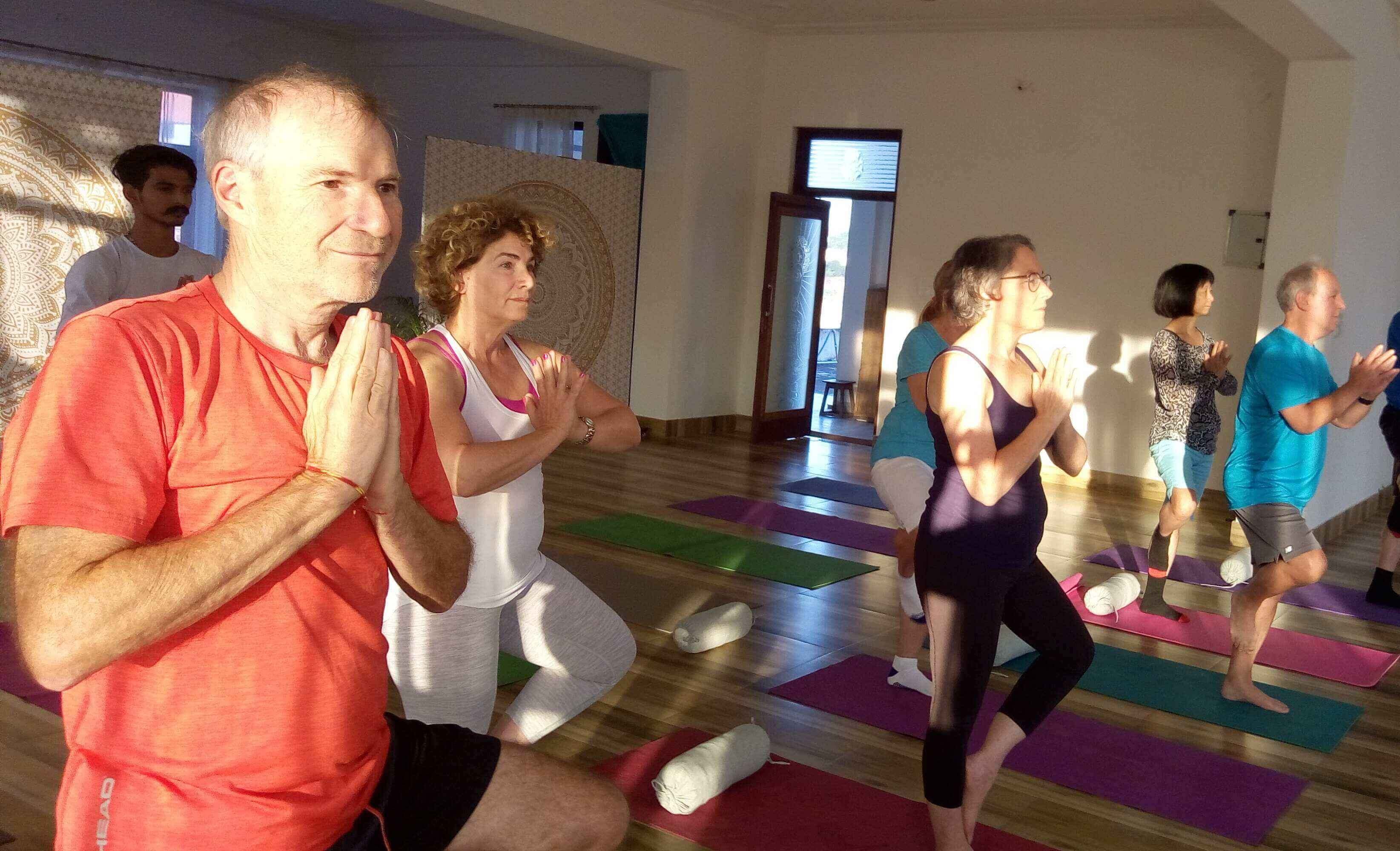 Group Yoga Class In Pushkar Yoga Ashram